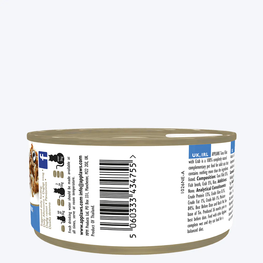 Applaws Tuna Fillet with Crab Natural Wet Cat Food - 70 g