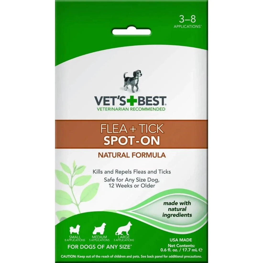 Vet's Best - Natural Spot-On Flea Repellent for Dogs