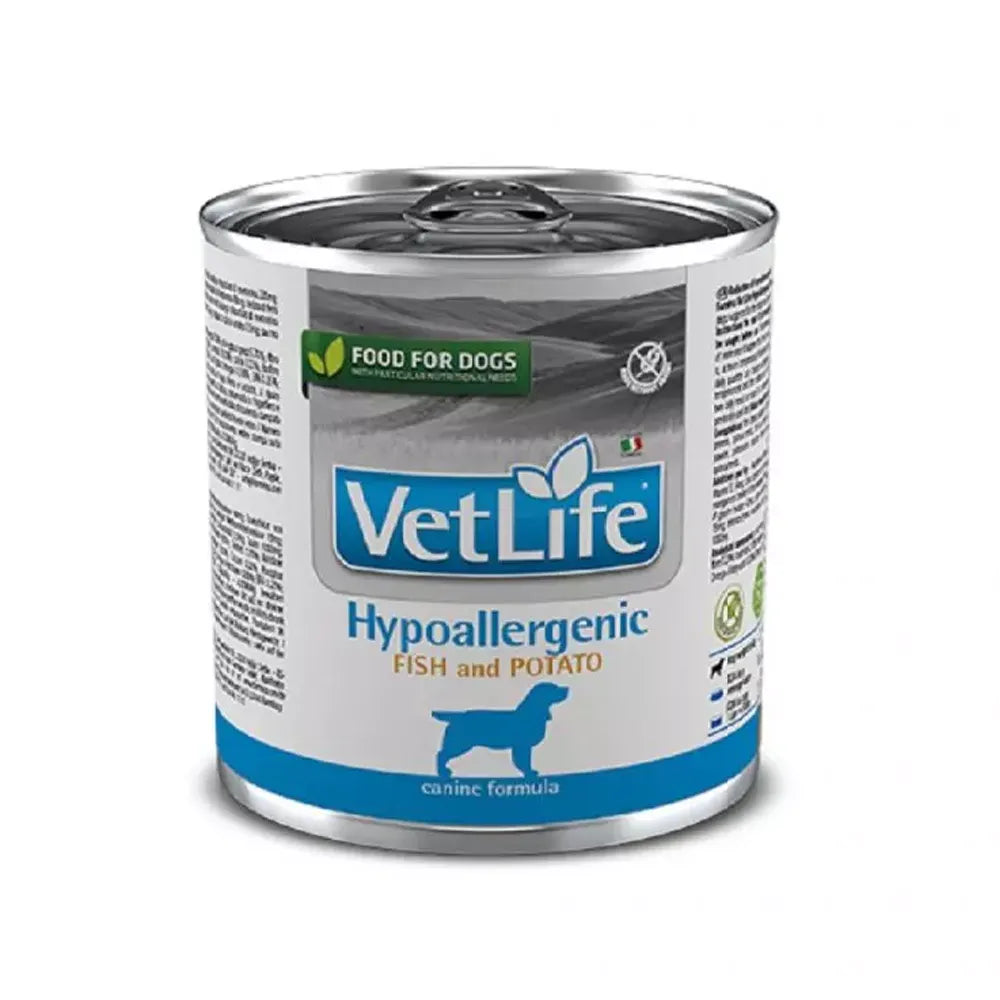 Vetlife Hypoallergenic Dog Food Fish & Potato Wet Canned 300gm
